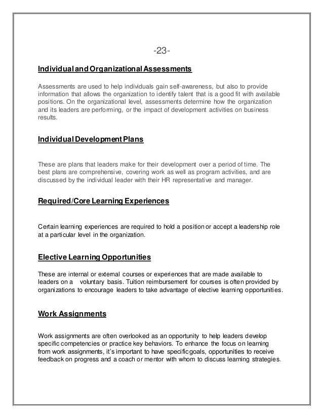 Dissertation on leadership development