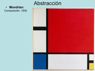 Abstracción Mondrian : Composición, 1930 
