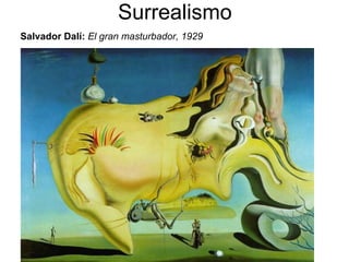 Surrealismo Salvador Dalí:  El gran masturbador, 1929 