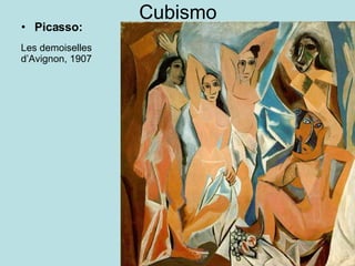 Cubismo Picasso: Les demoiselles d’Avignon, 1907 