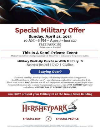 Military Day at Hershey Park 21 April