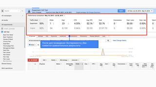 После дня проведения Эксперимента у Вас
появятся сравнительные результаты
 