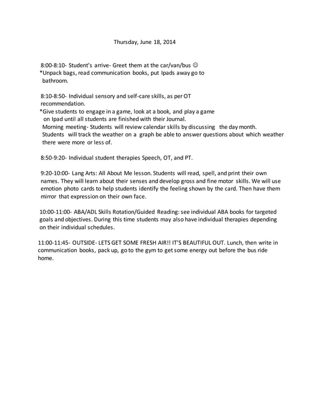 Week 1 summer camp lesson plans pdf