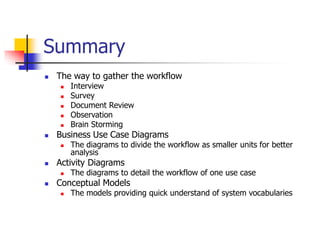 Business Use Case Diagrams The diagrams to divide the workflow as ...