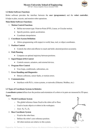 21BR54 MODULE 01 Robot Programming Notes | PDF