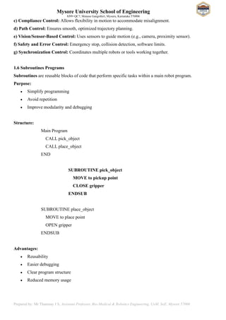 21BR54 MODULE 01 Robot Programming Notes | PDF