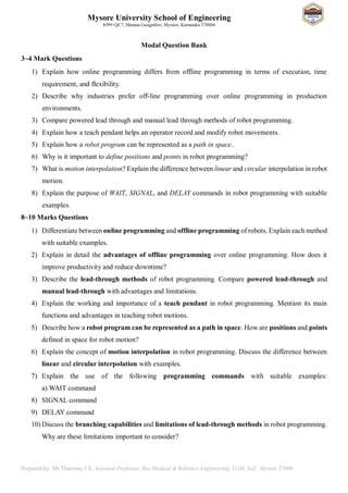 21BR54 MODULE 02 Robot Programming Notes | PDF