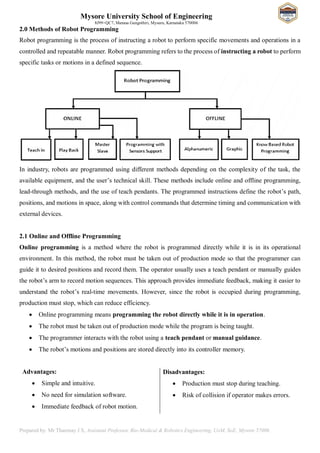 21BR54 MODULE 02 Robot Programming Notes | PDF