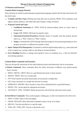 21BR54 MODULE 03 Robot Programming Notes | PDF