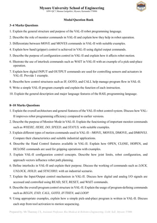 21BR54 MODULE 04 Robot Programming Notes | PDF