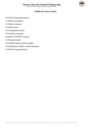 21BR54 MODULE 04 Robot Programming Notes | PDF