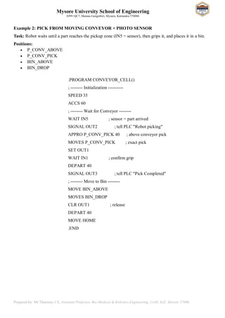 21BR54 MODULE 04 Robot Programming Notes | PDF