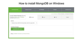 How to install MongoDB on Windows
 