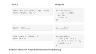 Sources: https://www.mongodb.com/compare/mongodb-mysql
 