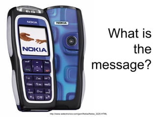 http://www.welectronics.com/gsm/Nokia/Nokia_3220.HTML
What is
the
message?
 