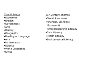 Creativity and innovationAs the three “R”s serve as an umbrella for other subjects, the four “C”s do for other skills.