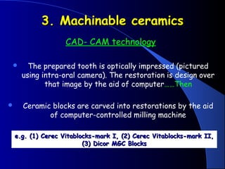 DENTAL CERAMICS Dental Porcelain All-CERAMIC RESTORATIONS dental ...