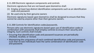 E Signature Code 21 CFR Part 11.pptx