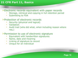 21 cfr part 11 compliance | PPT
