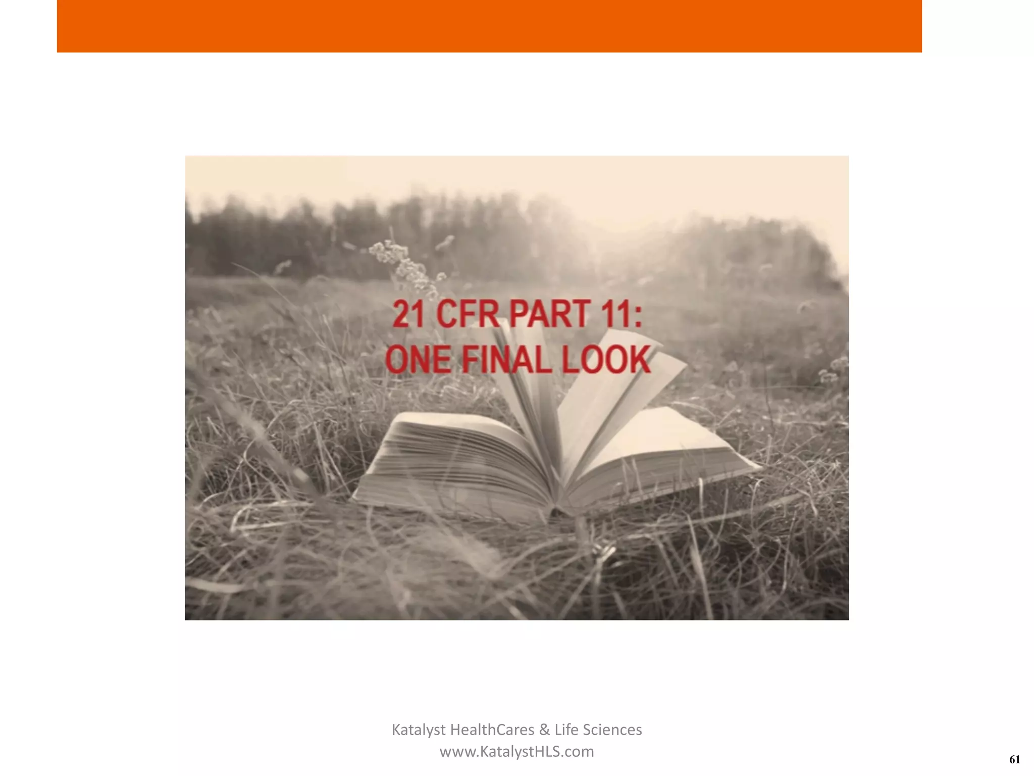 61
Katalyst HealthCares & Life Sciences
www.KatalystHLS.com
 