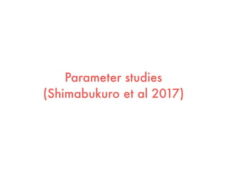 Parameter studies
(Shimabukuro et al 2017)
 