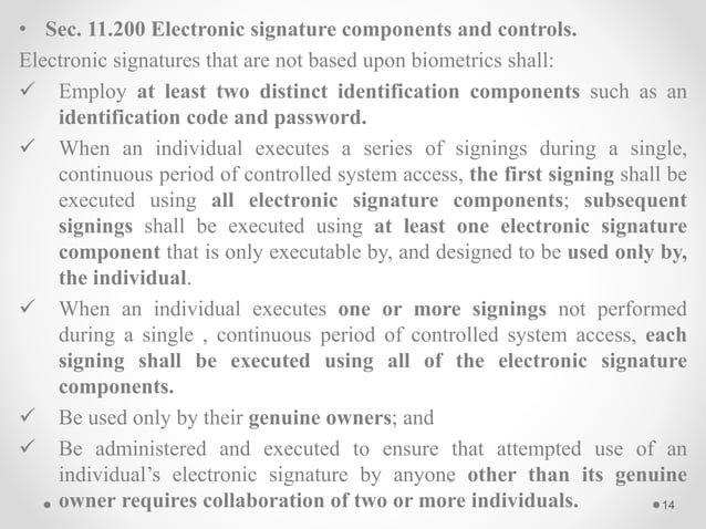 21 code of federal regulation | PPTX | Computing | Technology & Computing