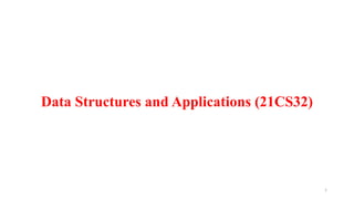 1
Data Structures and Applications (21CS32)
 