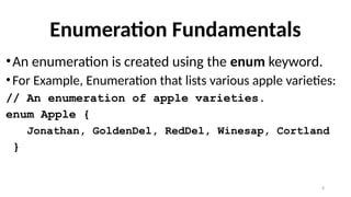21CS642 Module 1 Enumerations PPT.pptx VI SEM CSE 2021 Batch Students ...