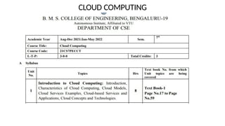 Introduction to cloud computing and cloud services | PPTX