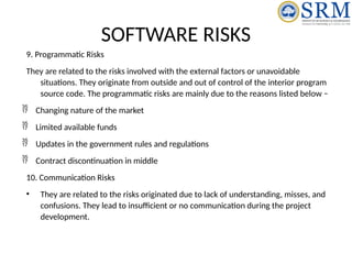 Programmatic Risks Software Engineering and Project Management - A Beginner's Guide - Part ...