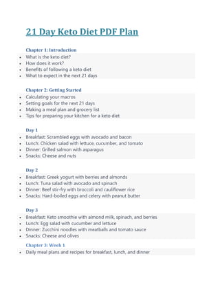 21-day Keto Diet Plan for Effective Weight Loss