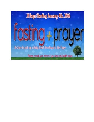 21 days fasting prayer 2016