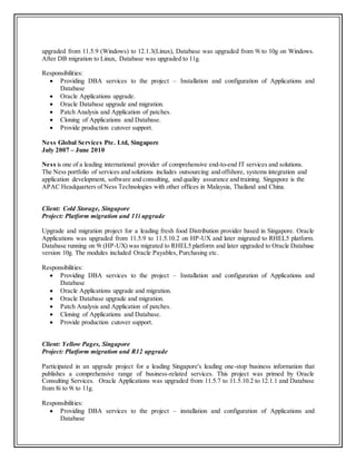 Updated resume(Senior Oracle Applications DBA) | PDF