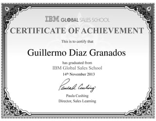 Guillermo Diaz Granados
14th November 2013
 