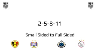 2-5-8-11
Small Sided to Full Sided
 