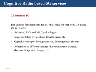 5G and Beyond Communication Networks- Dynamic Spectrum Management | PPTX