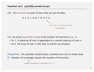 21 Elementary Sorts pdf sorting technique | PDF