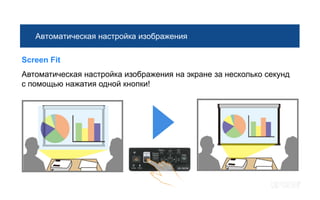 Автоматическая настройка изображения

Screen Fit
Автоматическая настройка изображения на экране за несколько секунд
с помощью нажатия одной кнопки!
 