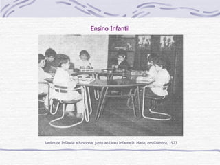 Ensino Infantil Jardim de Infância a funcionar junto ao Liceu Infanta D. Maria, em Coimbra, 1973 
