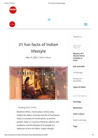 21 fun facts of Indian lifestyle.pdf