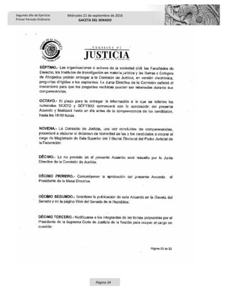 Segundo año de Ejercicio
Primer Periodo Ordinario
Miércoles 21 de septiembre de 2016
GACETA DEL SENADO
Página 34
 