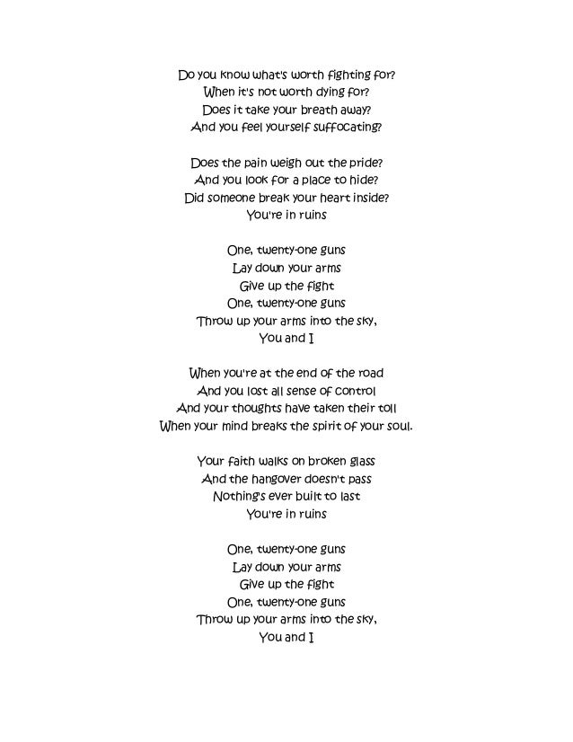 21 guns greenday