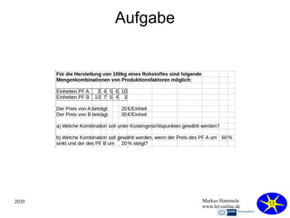 2020 Markus Hammele
www.let-online.de
Aufgabe
 