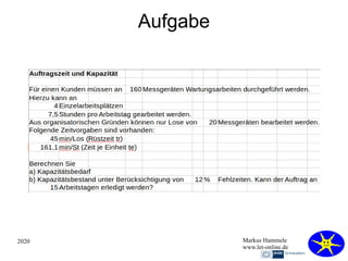 2020 Markus Hammele
www.let-online.de
Aufgabe
 
