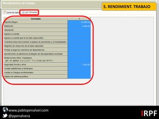 www.pablopenalver.com
@ppenalvera
5. RENDIMIENT. TRABAJO
 
