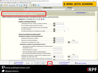 www.pablopenalver.com
@ppenalvera
8. REND. ACTIV. ECONÓM.
 