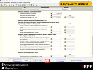www.pablopenalver.com
@ppenalvera
8. REND. ACTIV. ECONÓM.
 