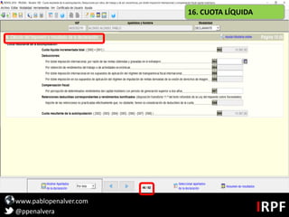 www.pablopenalver.com
@ppenalvera
16. CUOTA LÍQUIDA
 