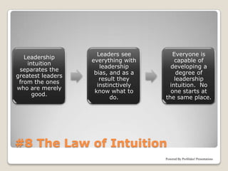 21 Irrefutable Laws Of Leadership John C Maxwell | PPTX