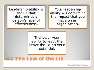 21 Irrefutable Laws Of Leadership   John C Maxwell